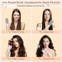 Upgraded Round Volumizing Brush for Shark Flex Style Attachment, Round Brush Compatible with Shark Flexstyle, Optimized Bristles for Smooth Styling Adds Volume Curls for All Hair Types