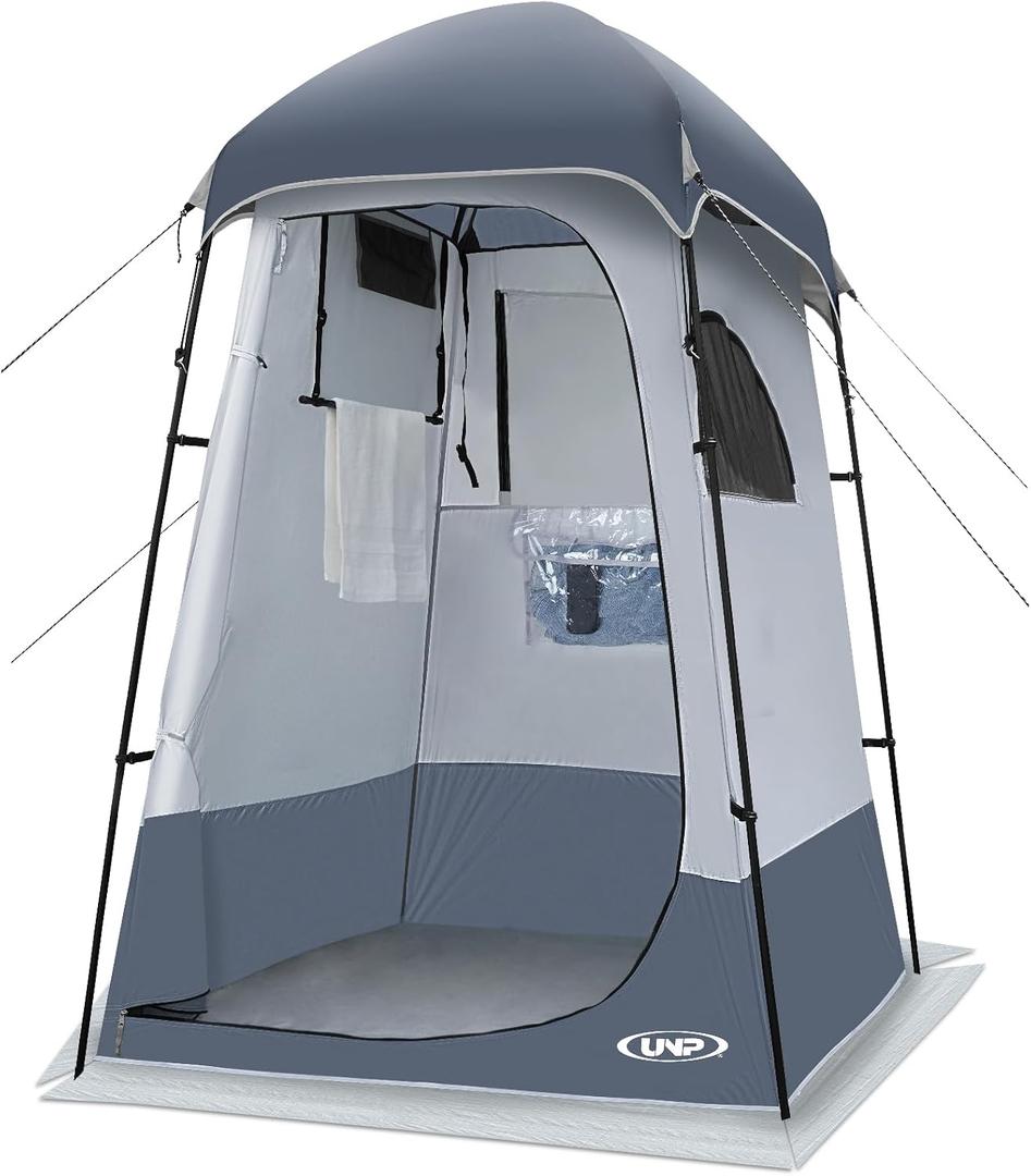 Shower Tent, Outdoor Camping Privacy Shelter-Dressing Changing Room-Portable Toilet Tent for Hiking Sun Shelter Picnic Fishing, 4.6'L x 4.6' x 7.55'H