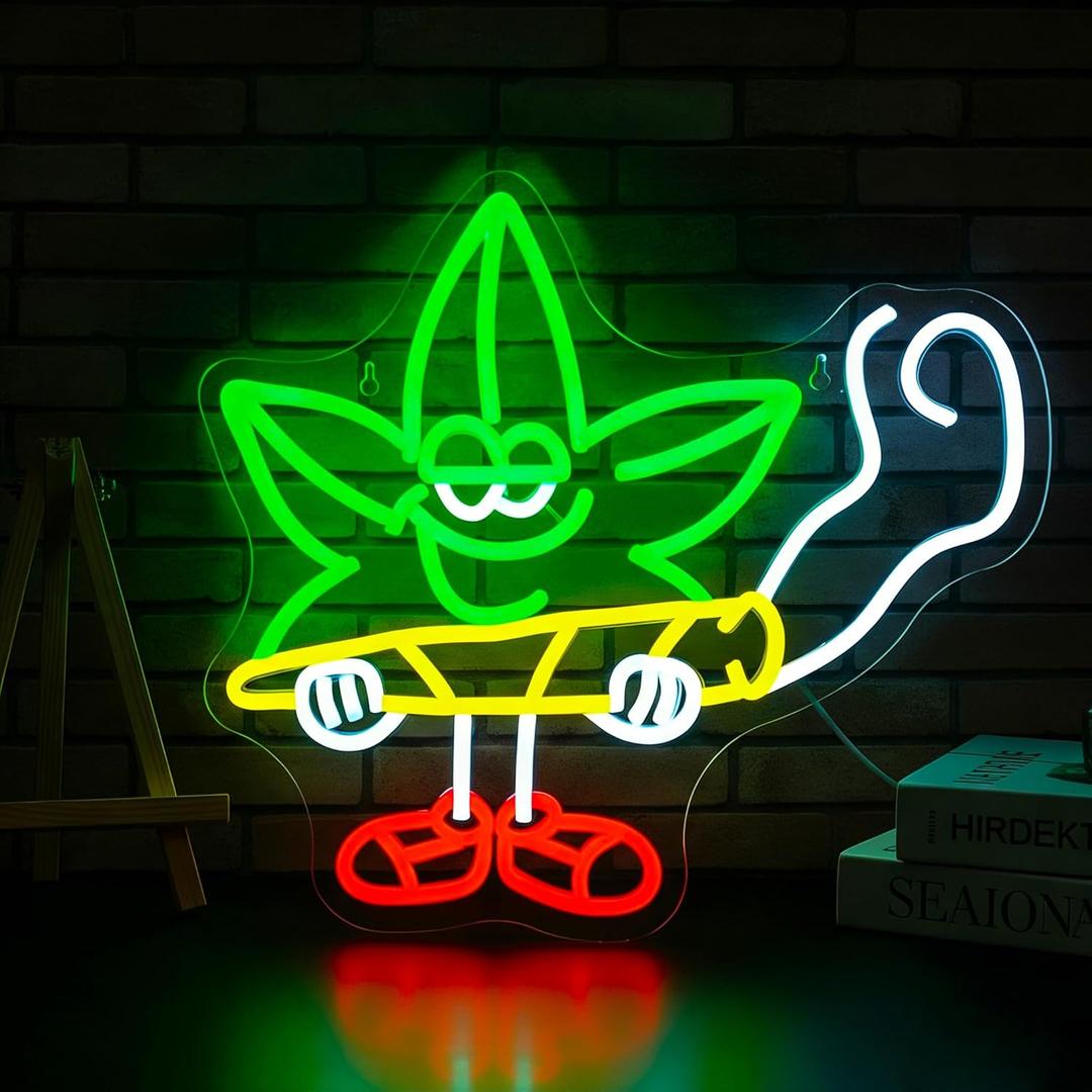 Leaf Neon Sign Led Neon Lights Neon Signs for Wall Decor Light Up Sign for Birthday Party Club Gift