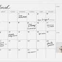 U Brands Magnetic Dry Erase Calendar White Board, 30" x 20", White Wood Style Frame, Includes Magnets