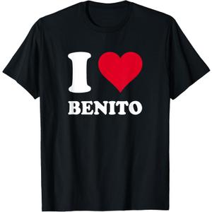 Red Heart I Love Benito T-Shirt