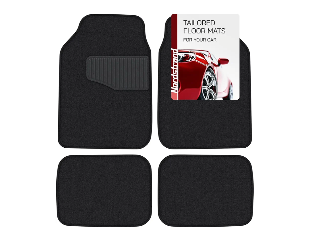Floor Mats for Nissan Rogue - Tailored Fit for 2014 2015 2016 2017 2018 2019 2020 - Front & 2nd Row Set of 4 - Rubber Anti-Slip Back - 30oz Carpet Mat Heavy Duty - All Weather Car Liner Floormats NORDSTRAND