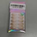 BTArtbox Press On Nails Almond - Champagne Frost, Medium Sparkle Press On Nails with Glue and Adhesive Tabs for Women in 15 Sizes - 30 Soft Gel Glue On Nails Kit