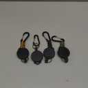 Retractable Keychain 4 Pieces Heavy Duty Carabiner Badge Holder Retractable Badge Reel ID Holder Extendable Key Ring Key Holder (Black + Green + Blue + Orange-Black)