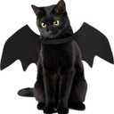 Cat Bat Wings Cat Bat Costume Cats Halloween Costumes Cute Bats Wings for Cats Kitten Halloween Costume Kitten Bats Wing Pet Halloweens Dress Up Accessories,Black S