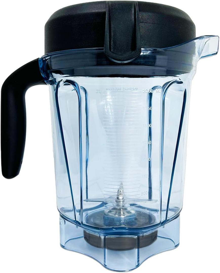 Blender Pitcher 64oz Low-Profile, Compatible with 750 5300 5200 5000 7500 6300 Vm0102 Vm0103 Vm0197 E310 G/Classic C/Explorian/Commercial series etc