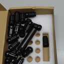 Gaemi M12x1.25 Spline Lug Nuts Black for Aftermarket Wheels - 20 Pack, 6 Spline Set With Socket Key, 1.38" Tall, 3/4" Hex Conical Seat 60