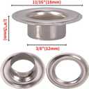 Grommet Kit 2000 Sets, Grommets Eyelets 6mm/10mm/12mm Sewing Eyelets Metal Grommet Kits Metal Eyelets Kits Grommets Eyelets for Repairing Canvas, Leather, Curtains (12mm)