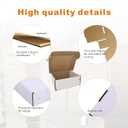 7x6x3'' Corrugated Mailers, 25 Pack, Cardboard Shipping Boxes, White (CM763-25)