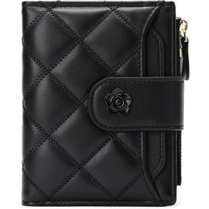 Small Wallets for Women Leather Bifold Wallet Women RFID Blocking Purse Credit Card Holder with 15 Card Slots and ID Window Coin Pocket