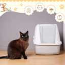 6 Pack Reusable Litter Box Liners F compatible with Modkat Flip Litter Box Type F Cat Flip Liners waterproof Durable Cat Bin Pad(square)