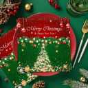 40pcs Christmas Napkins Decorations, Red and Green Merry Christmas Napkin, Xmas Tree Napkins for Winter Holiday Xmas Birthday Party Supplies