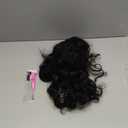 Natural Black Claw Ponytail Extension Wavy 16" Synthetic Curly Fake Clip in Extensions Wig Hair Pieces Fluffy Not Easily Knotted Clips on Ponytails for Women Wedding Party Daily Use 6 Oz