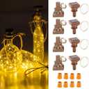 VOOKRY Solar Wine Bottle Lights, 8 Pack 20 LED Solar Powered Cork Lights Waterproof Outdoor Fairy String Lights Wine Bottle Decorations for DIY, Party, Wedding, Garden, Patio, Tabletop(Warm White)