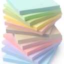 Sticky Notes 3x3 Inch, 12 Pack, 12 Pastel Multi Colors Note Pads, 50 Sheets/Pad, Perfect for Office, School, and Home Organization