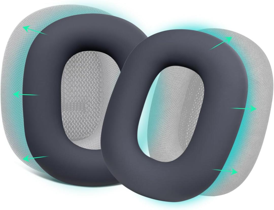 SOULWIT Silicone Ear Pads Cover Protector for AirPods Max Headphones Cushions, Sweatproof, Easily Washable, Rugged Durability - Navy Blue
