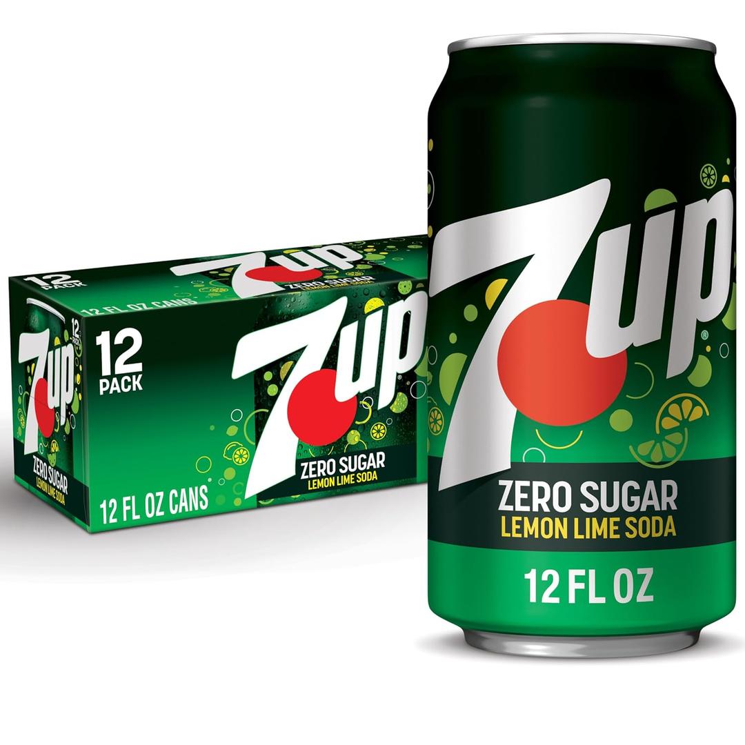 Zero Sugar 7-Up Soda, 12 Oz., Pack of 12 (EXP 10/10/26)