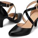 Women's 3In Closed Toe Heel Pumps Dress Shoes for Women, size 9