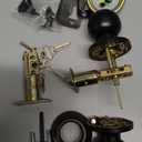 Front Door Lock Set Exterior Door Lock Set with Deadbolt, Single Cylinder Deadbolt Lock and Door Knob Set, Keyed Alike,Matte Black Door Knob and Deadbolt Set(1Pack Set)