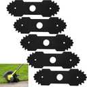 5 Pcs 638006008 Heavy Duty Durable Steel Edger Blades (9 inch) for Ryobi Trimmer Edger P2300A P2310, Replacement Sharpen Edging Blades with Teetch 638006007