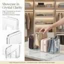 4 Pack Clear Acrylic File Organizer, Purse Organizer, File Sorter Desktop File Folder Organizer for Book, Envelopes, Mail, Document, Notebook, Office Supplies, Handbag