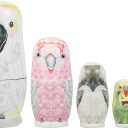 MAGICLULU Owl Nesting Dolls Home Decor 5Pcs Animal Russian Nesting Doll Cute Cartoon Pattern Nesting Doll for Christmas Easter Halloween Halloween Decorations Owl Nesting Decor