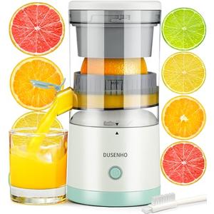 Electric Citrus Juicer Rechargeable - Electric Juicer Machines with USB and Cleaning Brush Portable Compact Juicer for Orange, Lemon, Limes