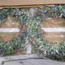 WAKOSAN Rustic Wood Window Frame Wall Decor with Wreath & Arrows, 18 x 24 inches