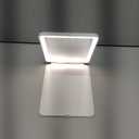 FUNTOUCH Rechargeable Travel Makeup Mirror with 72 Led Lights, Portable Lighted Beauty Mirror, 3 Color Lighting, Dimmable Touch Screen, Tabletop LED Folding Cosmetic Vanity Mirror (White)