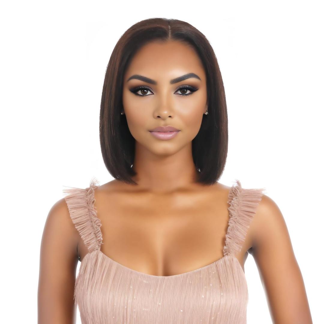 Bob Wigs 8 Inch Real Human Hair HD Front 13×4 Lace Wig for Professional Female Diverse Styles