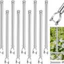 Hicarer 9 Pcs 1-3/8" Chain Link Fence Post Extender 20 Inch Extension Height Galvanized Chain Link Fence Extension for Privacy and Dogs (Sliver)