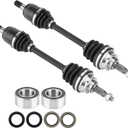 Front Left Right CV Axle Drive Shaft and Wheel Bearings Set for Honda Foreman Rubicon 500 650 680 Rincon FourTrax TRX500FM TRX680FA ATV UTV Axle Replacement