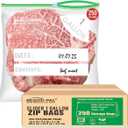 Slider Gallon Food Storage Freezer Bags with Stand-Up Bottom, 250 Count | 2 Mil |10.5 IN X 9.3 IN X 2.7 IN, Freshness Easy Open Reclosable Clear Plastic Bags (Slider-gallon-250count)