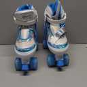 TOMSHOO Roller Skates for Girls Kids Child Beginners, 4 Size Adjustable Light up Wheels Fun Illuminating Skates for Boys Toddlers Patines para nias (Large - Youth (3.5-6), Blue)