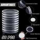 50 Pcs 38 mm Acrylic Silver Dollar Case, Coin Capsules Coin Storage Cases Silvers Bar Capsule Holders Clear Dollar Coins Holder Coins Collection Supplies for Morgan, Peace, IKE Silver Dollars