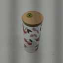 Glass With Bamboo Lid Without Straw