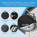 2 x VEGARD Wall Mounted Non Oscillating Fan Cover, Heavy-Duty 600D Oxford Cloth Waterproof & Dustproof for Industrial Indoor Outdoor Fans,Black, (Cover Only)