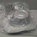 Men & Women Cowboy Hat Western Style Glitter Cosplay Party Costume Hats (Medium, Silver)