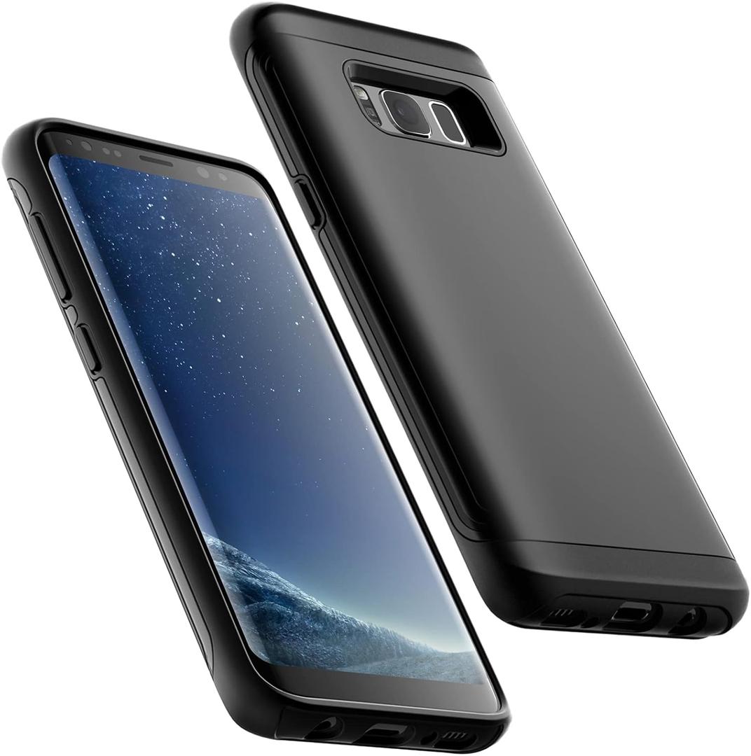 JETech Shockproof Case for Samsung Galaxy S8, Dual Layer Protective Phone Cover with Shock-Absorption (Black)
