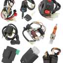 Complete Wiring Harness Kit ATV Wire Harness for Taotao Chinese 4 Wheeler 50cc 70cc 110cc 125cc Pit Quad Dirt Bike Parts with Electrics Stator Coil CDI Solenoid Relay by BOOTOP PIN