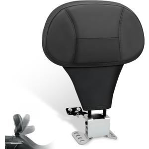 FOVPLUE Adjustable Rider Backrest,Detachable Plug-in Driver Backrest Pad w/Mounting Kit for Harley Touring 2009-2025,for CVO Road Glide Street Glide Tri Glide FLHTK/L Electra Glide Road King,Style 3