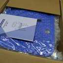 KingPavonini Shower Chair for Inside Shower, 550LBs Heavy Duty Bath Chair with Arms, Medical Shower Seat, Bath Stool Safety Shower Bench with Reinforced Crossing Bar for Elderly, Adults, Disabled (White+blue)