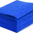 Felt Sheets Fabric, 7" x 11" Felt Fabric for Crafts 10Pcs Halloween Christmas Fabric Fall Felt for DIY and Sewing Projects(Dark Blue)