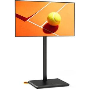 TVON Swivel Floor TV Stand with Mount for Most 32-60 Inch TVs up to 88 lbs, Height Adjustable TV Floor Stand Mount with Wood Base, Tall TV Stand for Bedroom, Corner & Living Room, Max VESA 400x400mm