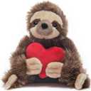 Bearington Lil Simon Love 6.5 Inch Sloth Stuffed Animal - Cute Plush Toy for Girls & Kids - Unique Sloth Plush Valentines Day Gift
