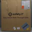 Safety 1st Easy Install Walk Thru Baby Gate for Doorway With Door, Dog Gates, Fits 29"-38", Easy Install 28" Tall, White