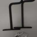 RTZEN Plant Hangers Indoor or Outdoor - Wrought Iron Metal Hanger Indoor Hook - Heavy Duty Wall Bracket Hooks for Hanging Plants Baskets Lanterns Wind Chimes - 2 Pack (Black Shepherds Hooks 7.5")