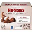 Huggies Skin Essentials Baby Wipes, Hypoallergenic, 99% Water, 10 Flip Top Packs (560 Wipes Total) (White)