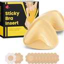 DesirTop Double Sided Sticky Bra Push Up, Invisible Bra Pad Inserts for large breasts, Adhesive Bra for Bikini Swimsuit, M