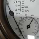 8'' Barometer Thermometer Hygrometer - 3 in 1 Atmospheric Pressure Temperature Hygrometer Weather Station, Hanging Premium Steel Barometer for Home Wall, Fishing Boat, Baby Room, Office